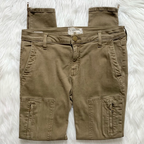 SOLD-Current/Elliott Moto Zippered Skinny Jeans - Picture 2 of 12